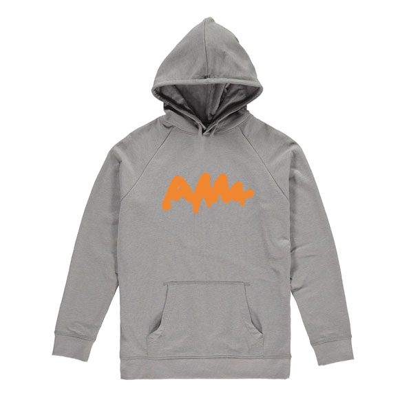 AWW Graffiti Logo Grey Hoodie Orange