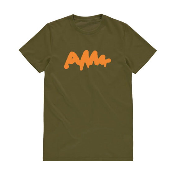 AWW Graffiti Logo Khaki Shirt Orange