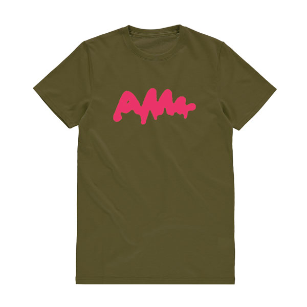 AWW Graffiti Logo Khaki Shirt Pink