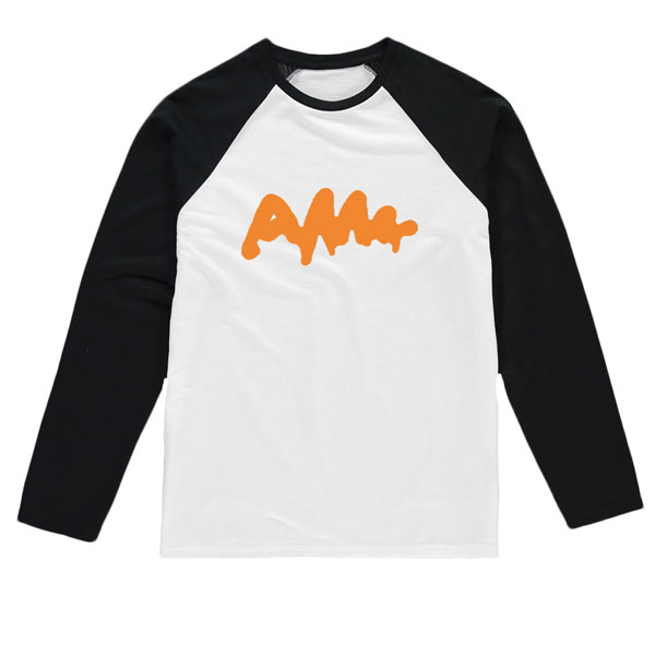 AWW Graffiti Logo White Long Shirt Orange